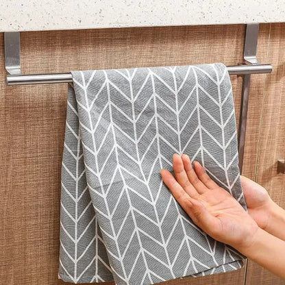 Towel rack over door