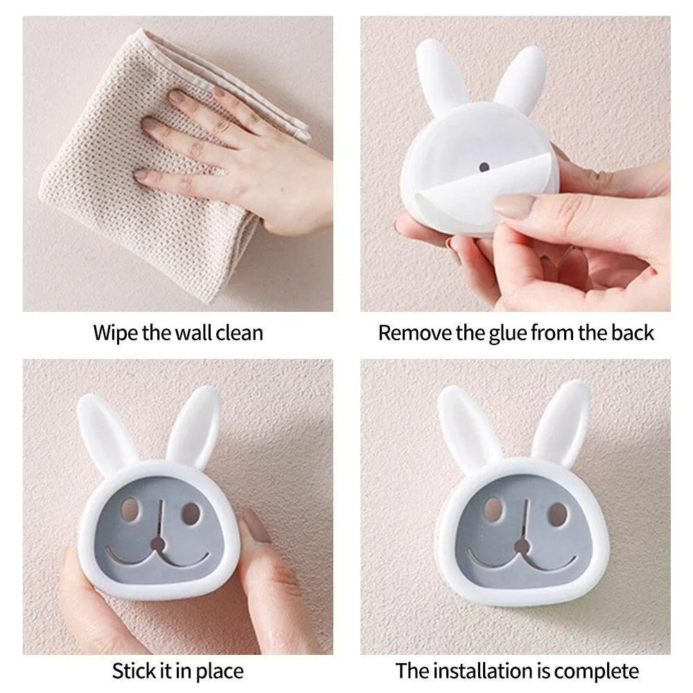 Bunny Head Towel Holder | Silicone Bunny Towel Holder | Towel Holders